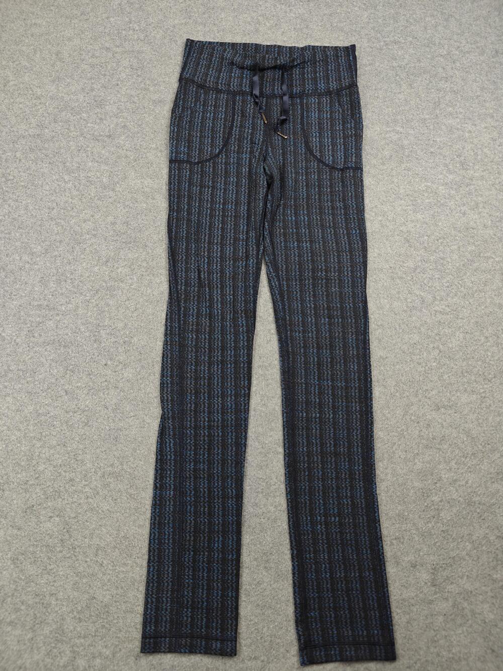 Lululemon Leggings Womens 8 Blue High Rise Ankle Pockets Yoga Inseam 32 In